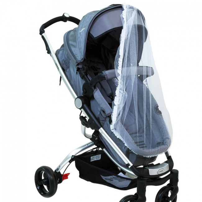 Mosquiteiro Biramar Para Carrinho Universal Elástico Branco