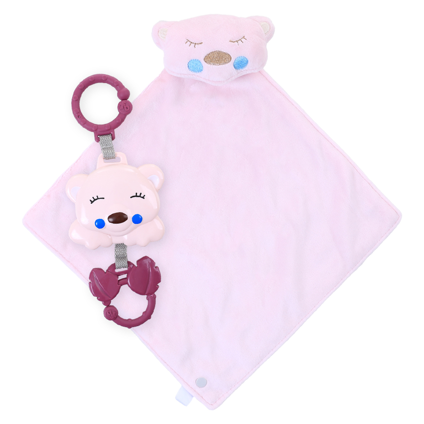 Kit Para Presente Star Meu Primeiro Amigo Urso Rosa 2 Peças