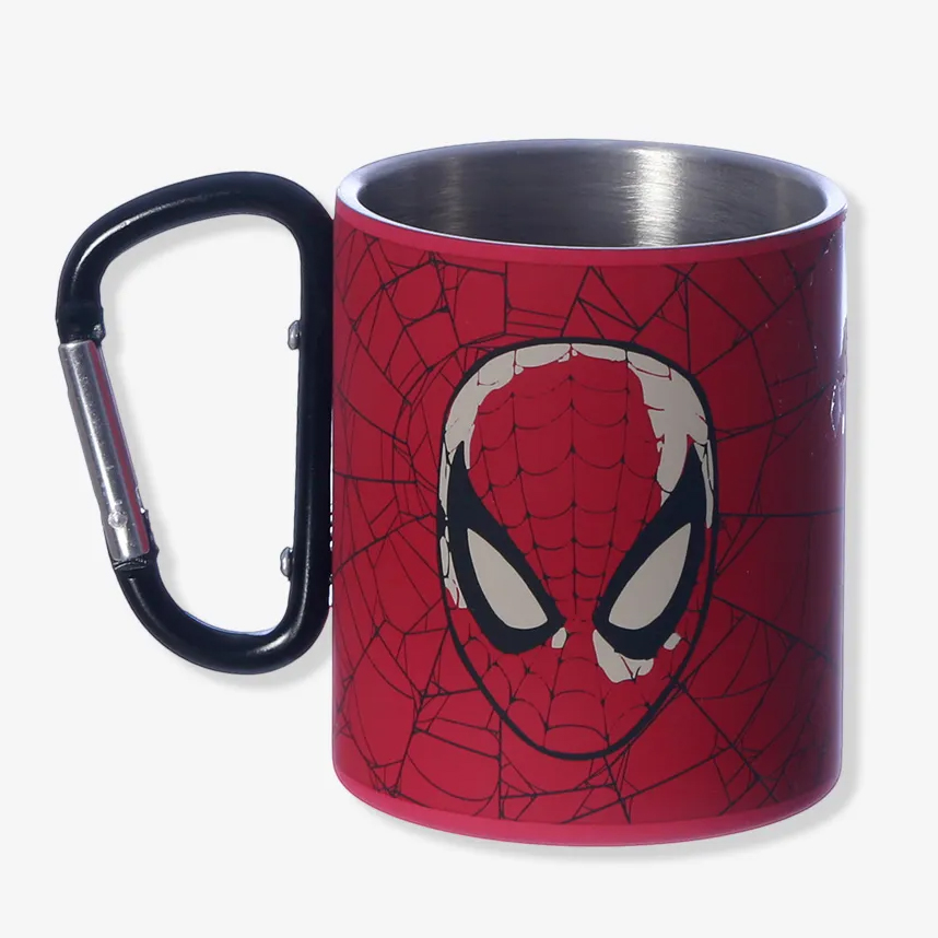 Caneca Mosquetão Infantil Zona Criativa Homem Aranha 300 ml