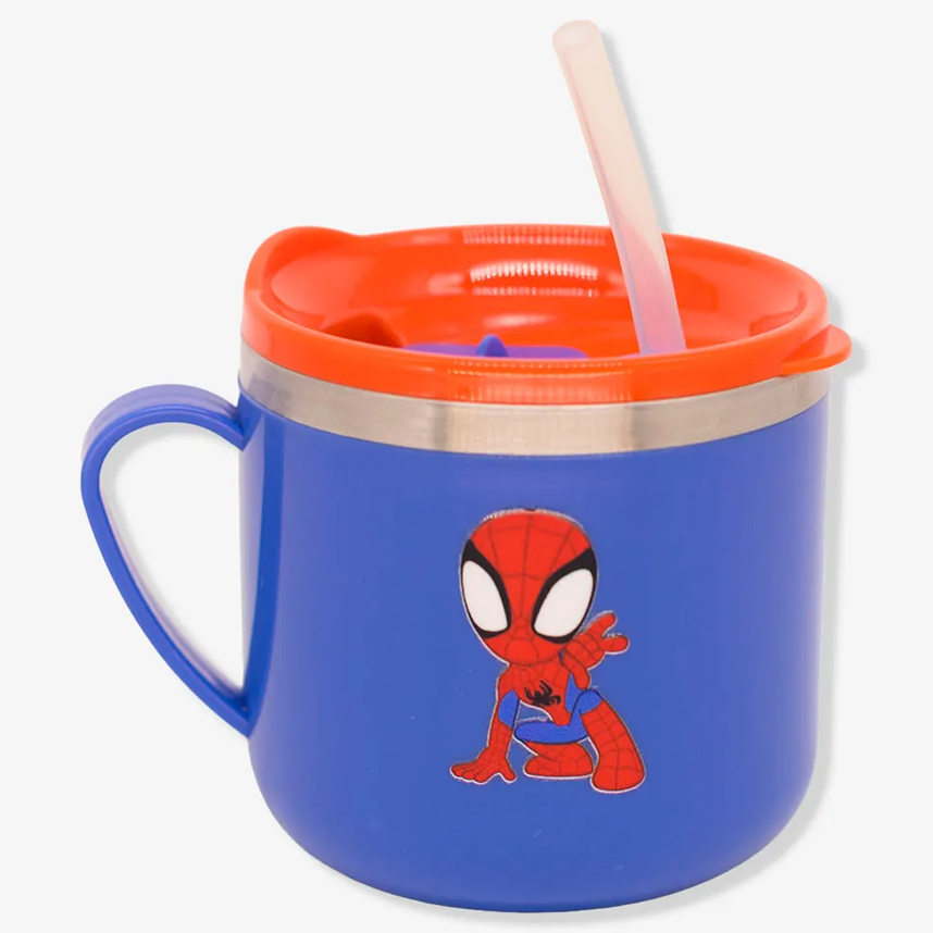 Caneca Flip Infantil Zona Criativa Homem Aranha 250 ml