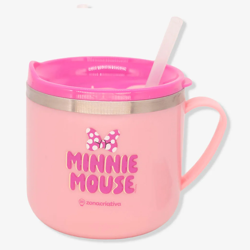 Caneca Flip Infantil Zona Criativa Minnie Mouse 250 ml