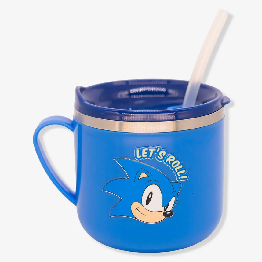 Caneca Flip Infantil Zona Criativa Sonic 250 ml