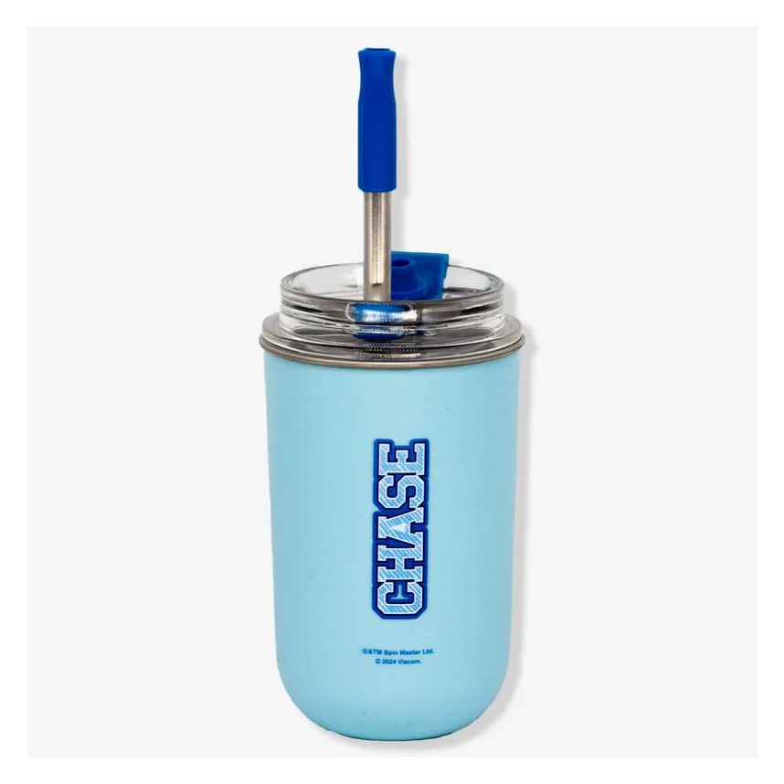 Copo Neo Zona Criativa Com Canudo Chase 300 ml