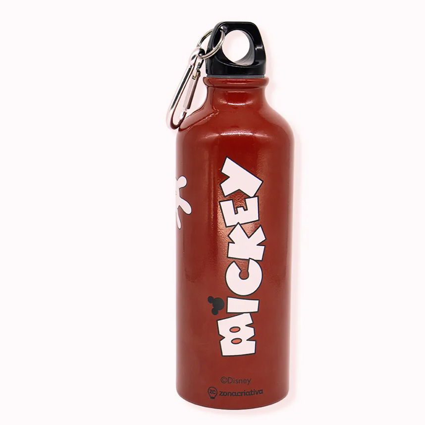 Garrafa com Mosquetão Zona Criativa Mickey Disney 500 ml