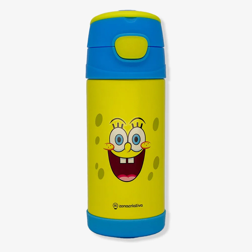 Garrafa Térmica Zona Criativa Top Handle Bob Esponja 350 ml