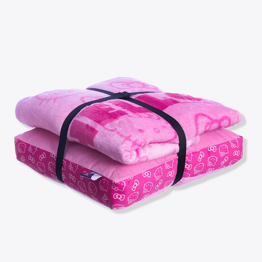 Almofada Infantil Zona Criativa + Manta Hello Kitty