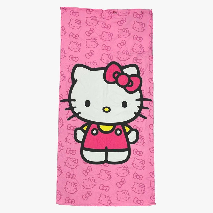 Toalha De Praia Zona Criativa 2 Em 1 Com Sacola Hello Kitty Toalha De Praia Zona Criativa 2 Em 1 Com Sacola Hello Kitty