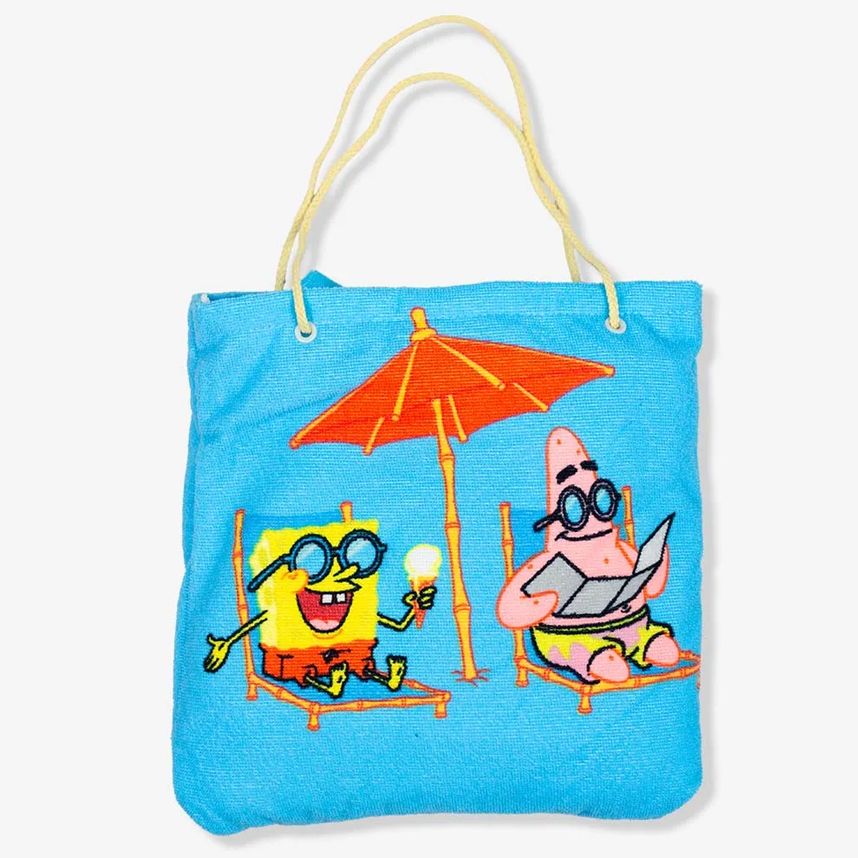 Toalha De Praia Zona Criativa 2 Em 1 Com Sacola Bob Esponja