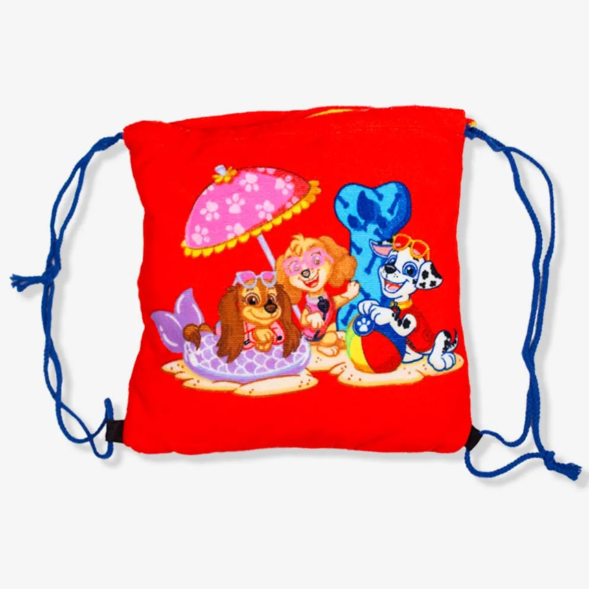 Toalha  Zona Criativa 2 Em 1 Com Sacola Patrulha Canina