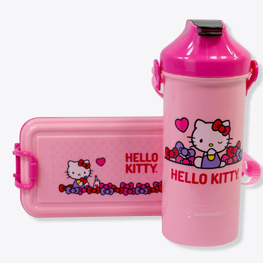 Kit Lanche Infantil Zona Criativa Box Hello Kitty