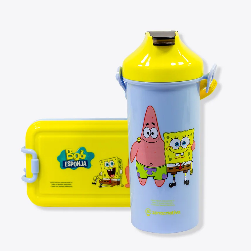 Kit Lanche Infantil Zona Criativa Box Bob Esponja