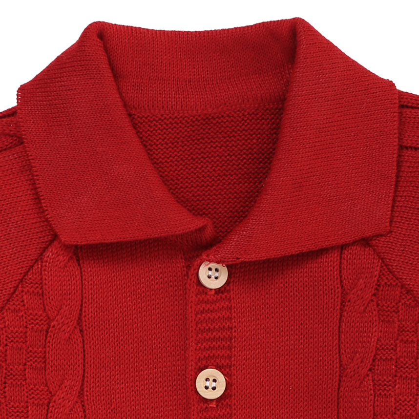 Macacão Longo Fofinho Menino Tricô Trabalhado Detalhe Botão Macacão Longo Fofinho Menino Tricô Trabalhado Detalhe Botão