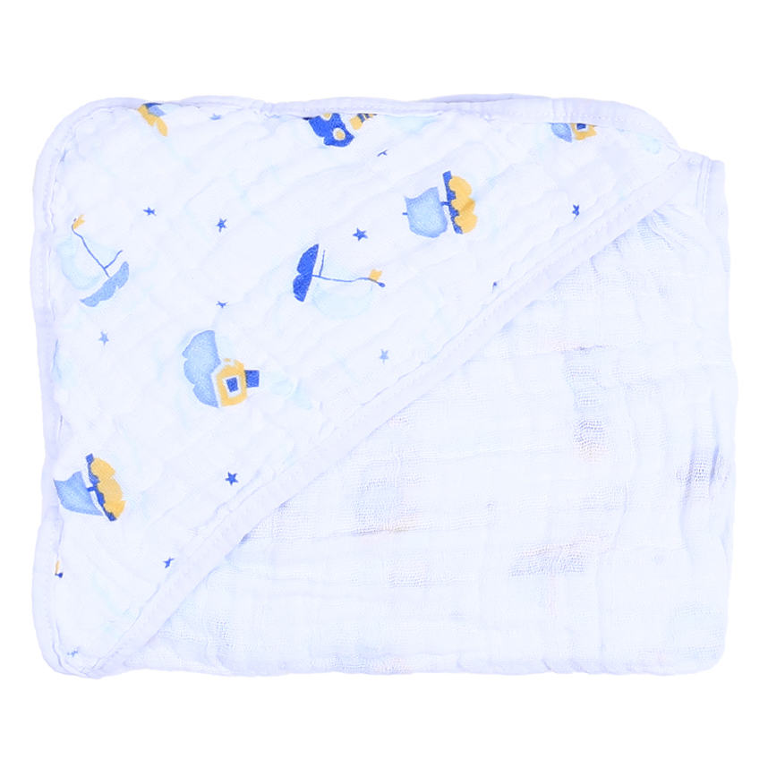 Toalha Soft Com Capuz Cia Do Neném Estampa Barco