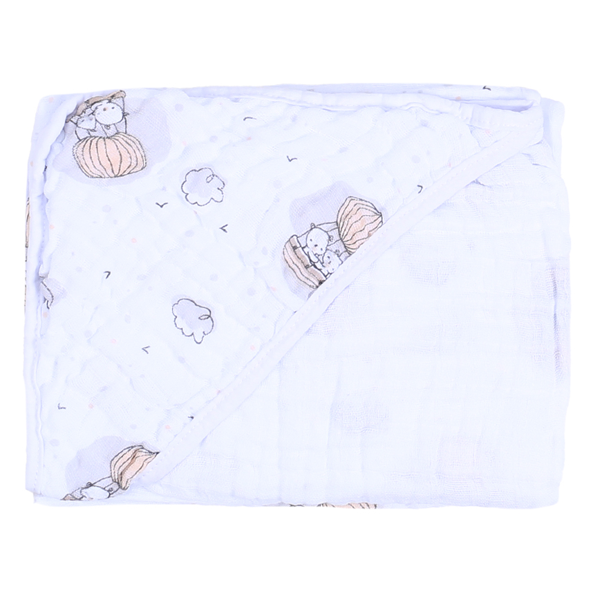 Toalha Soft Com Capuz Cia Do Neném Estampa Urso