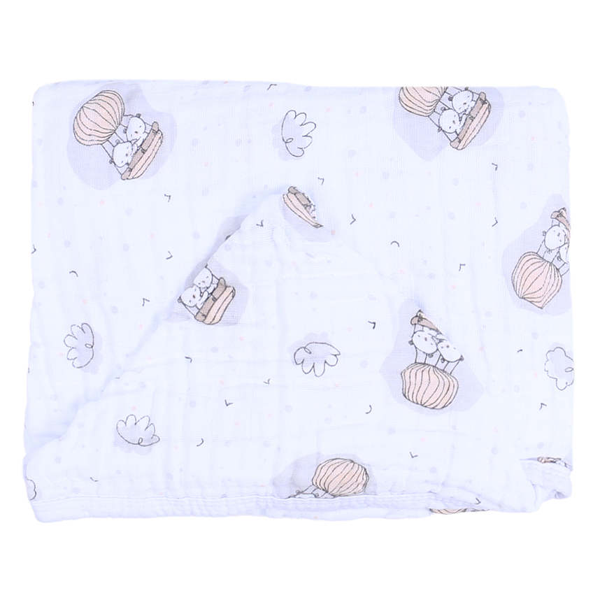 Toalhão Soft Com Capuz Cia Do Neném Estampa Urso