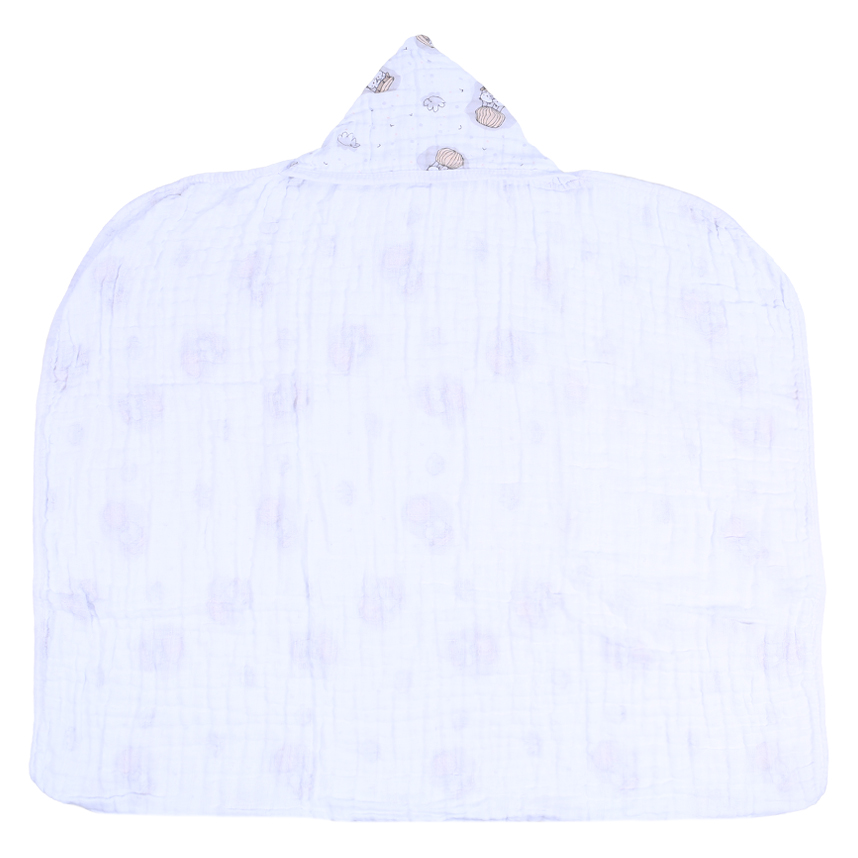 Toalhão Soft Com Capuz Cia Do Neném Estampa Urso