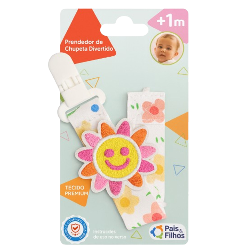 Prendedor De Chupeta Pais E Filhos Menina Divertido