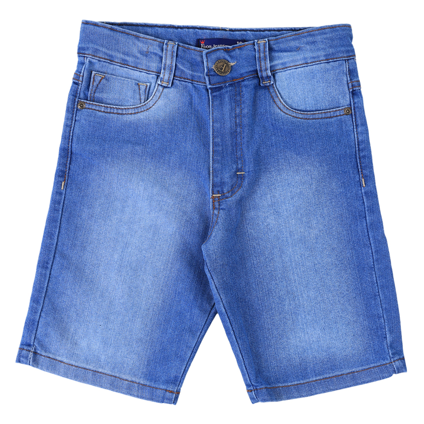 Bermuda Jeans Juvenil Faos Lavagem Used Básica
