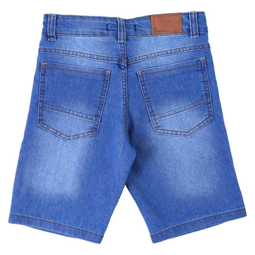 Bermuda Jeans Juvenil Faos Lavagem Used Básica