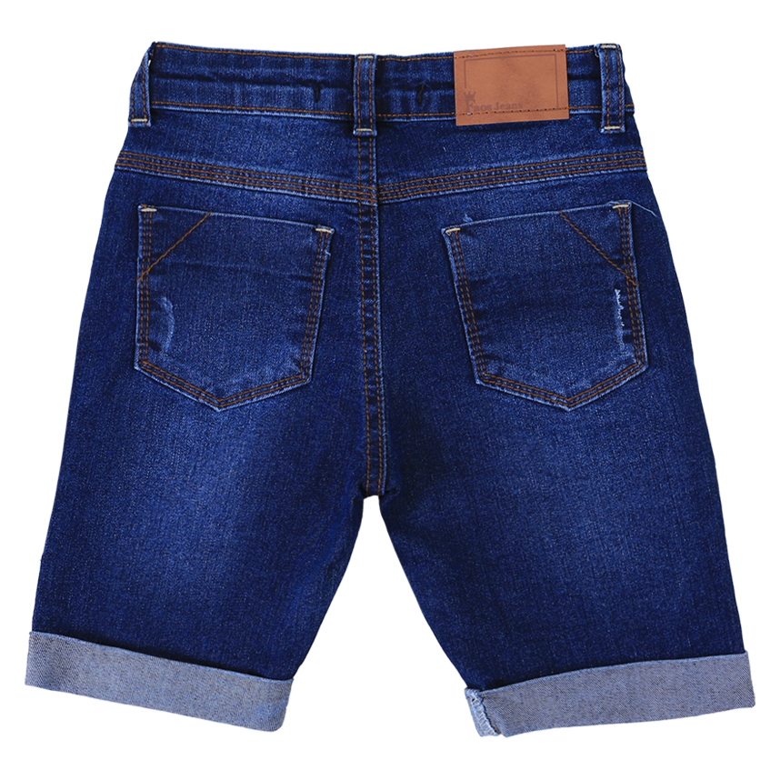 Bermuda Jeans Infantil Faos Used Com Puídos