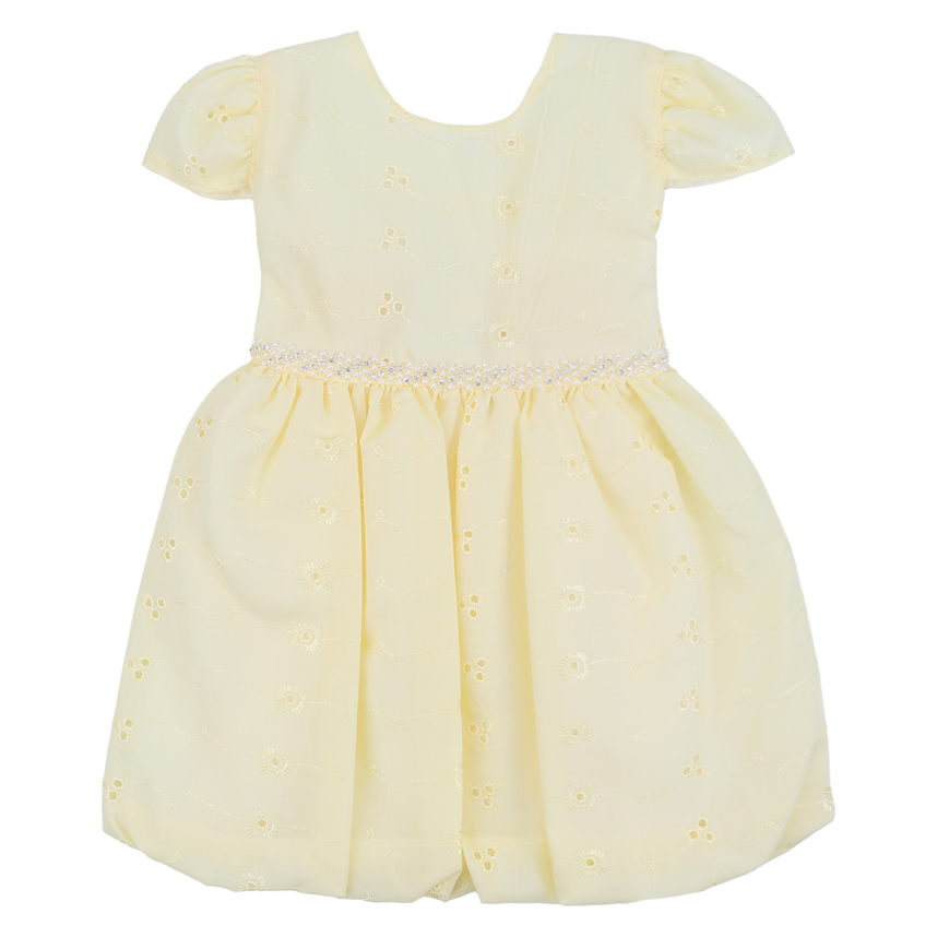 Vestido Infantil Planeta Rosa Cinto Pérola