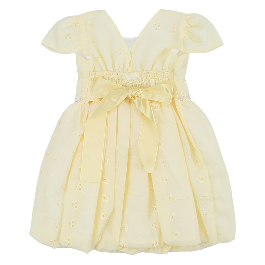 Vestido Infantil Planeta Rosa Cinto Pérola