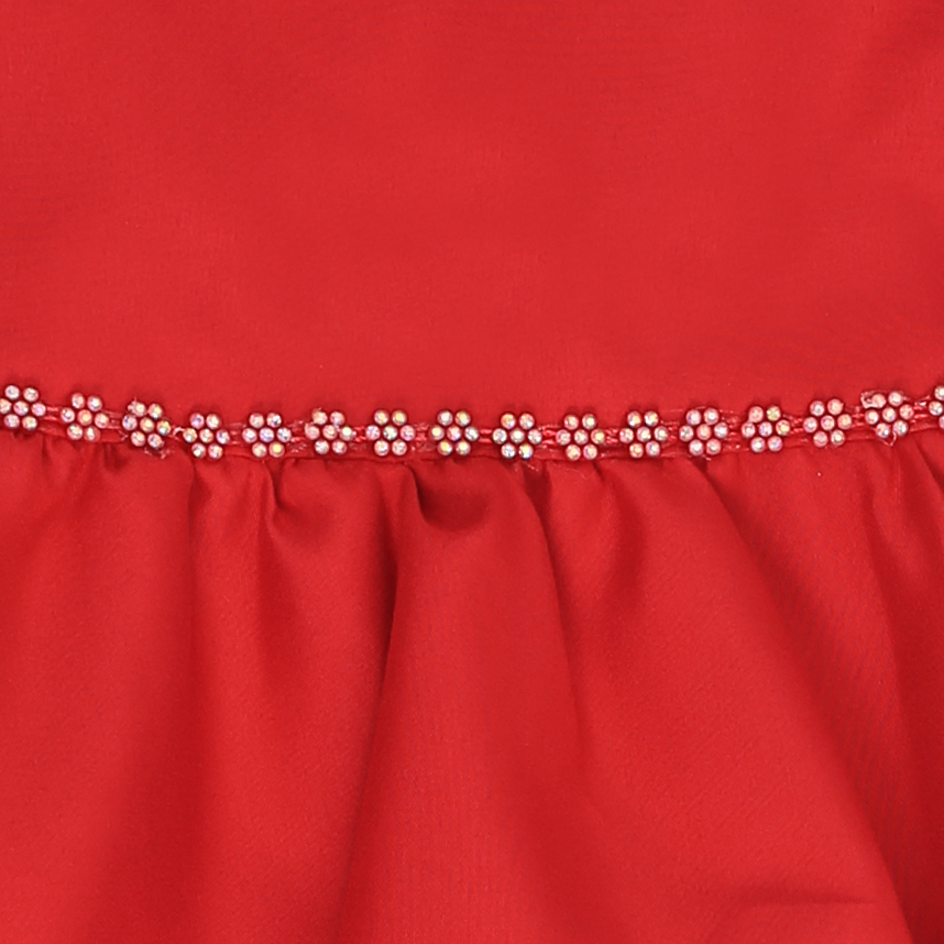 Vestido Infantil Planeta Rosa Aplicação Alça Laço Tule