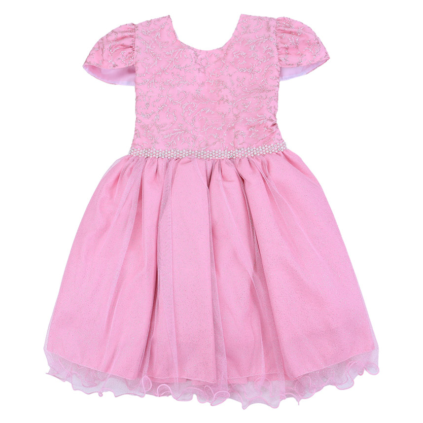 Vestido Infantil Planeta Rosa Pala Princesa Glitter