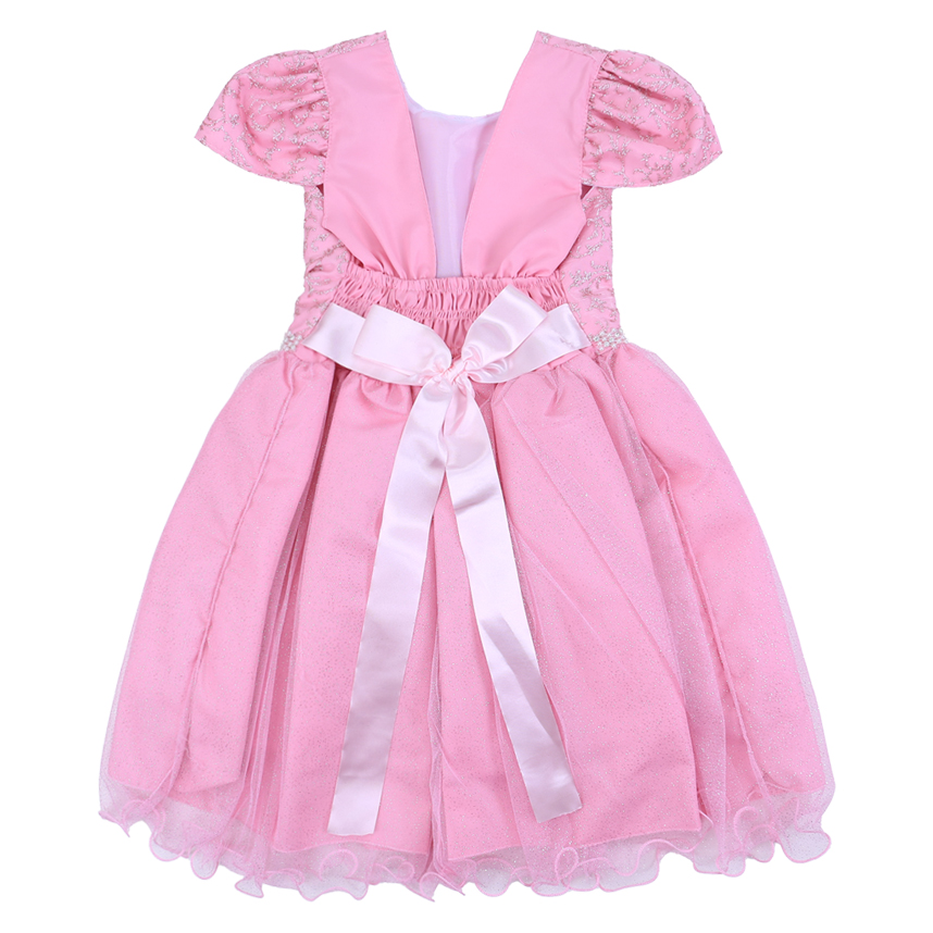 Vestido Infantil Planeta Rosa Pala Princesa Glitter Vestido Infantil Planeta Rosa Pala Princesa Glitter