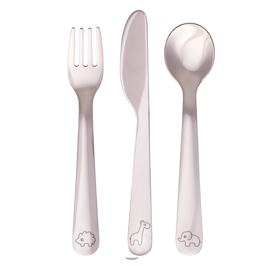 Kit Talheres  Infantil Buba Clody Prata