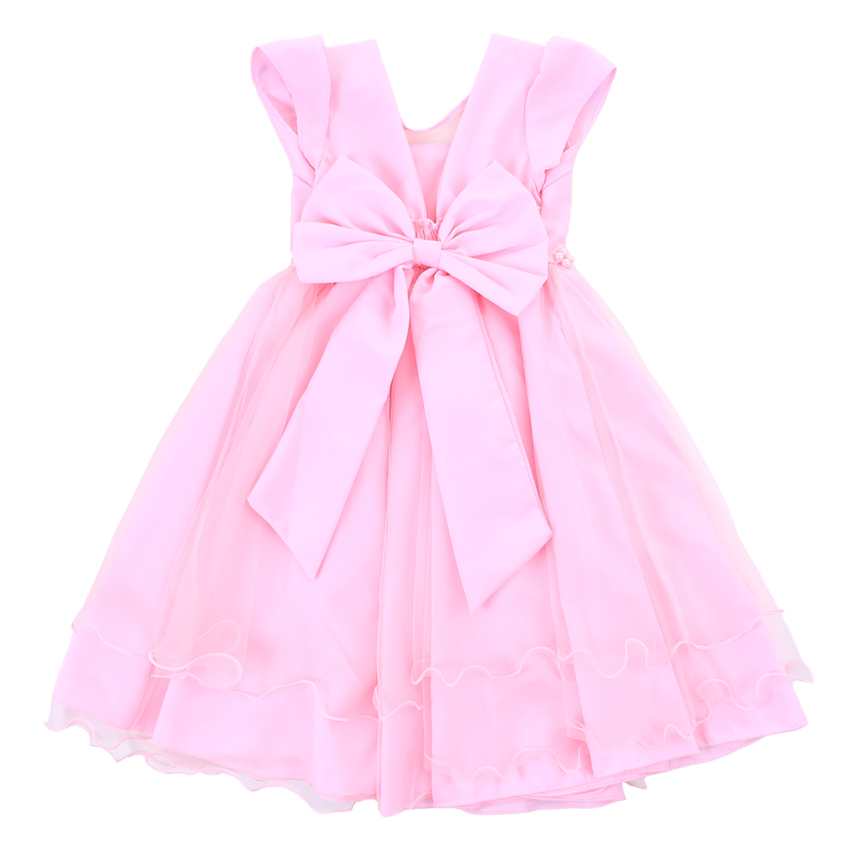 Vestido Infantil D-Luxe  Aplique Borboleta E Cinto Pérola
