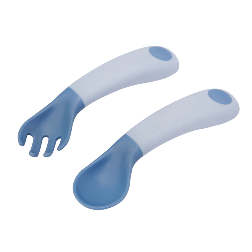 Kit Talheres Infantil Buba De Treinamento Azul