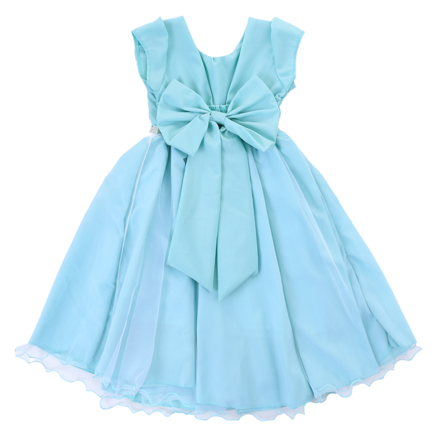 Vestido Infantil D-Luxe  Aplique Strass E Cinto Pérola