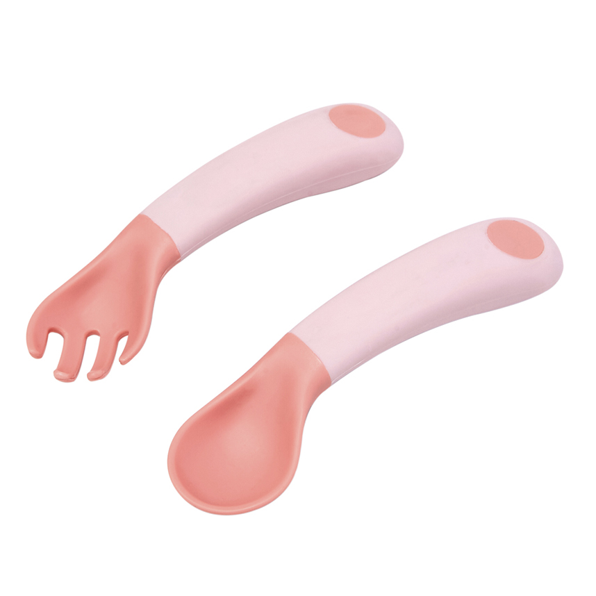 Kit Talheres Infantil Buba De Treinamento Rosa