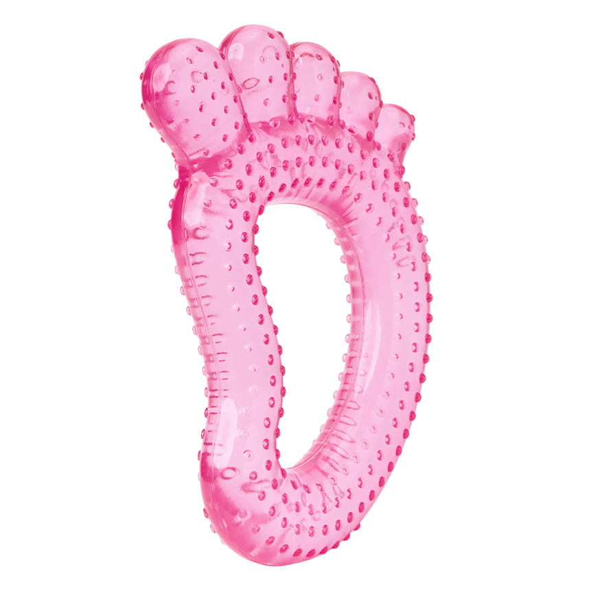 Mordedor Buba Com Água Formato Pézinho Rosa