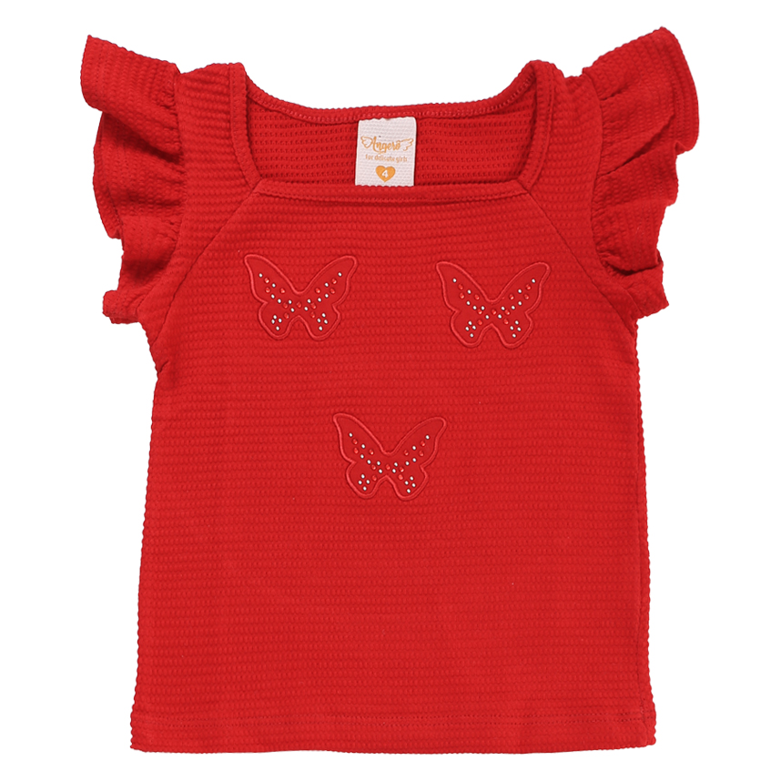 Conjunto Infantil Angerô Blusa Manga Curta E Short Saia Conjunto Infantil Angerô Blusa Manga Curta E Short Saia