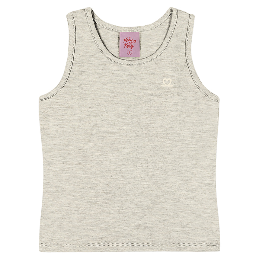 Blusa Infantil Kely Kety Cavada Básica Em Cotton