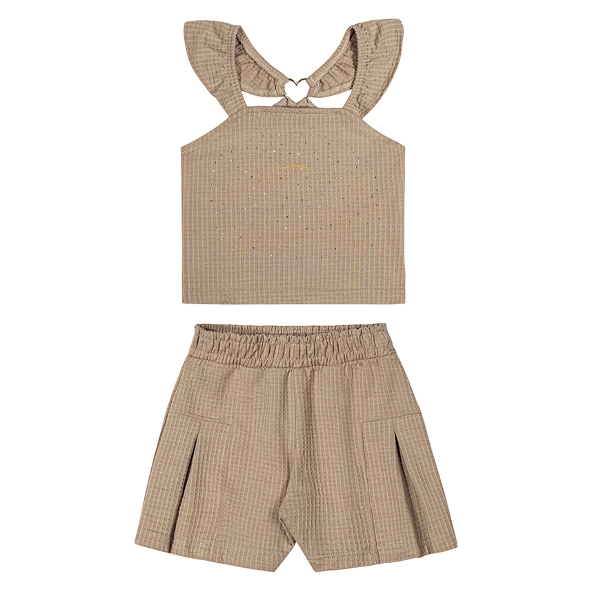 Conjunto Juvenil Angerô Blusa Alça Bordada E Short