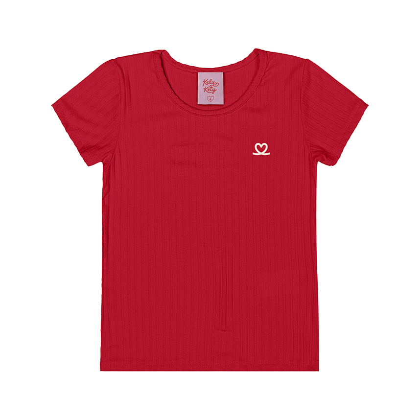 Blusa Infantil Kelly Kety Ribana Canelada Lisa Blusa Infantil Kelly Kety Ribana Canelada Lisa