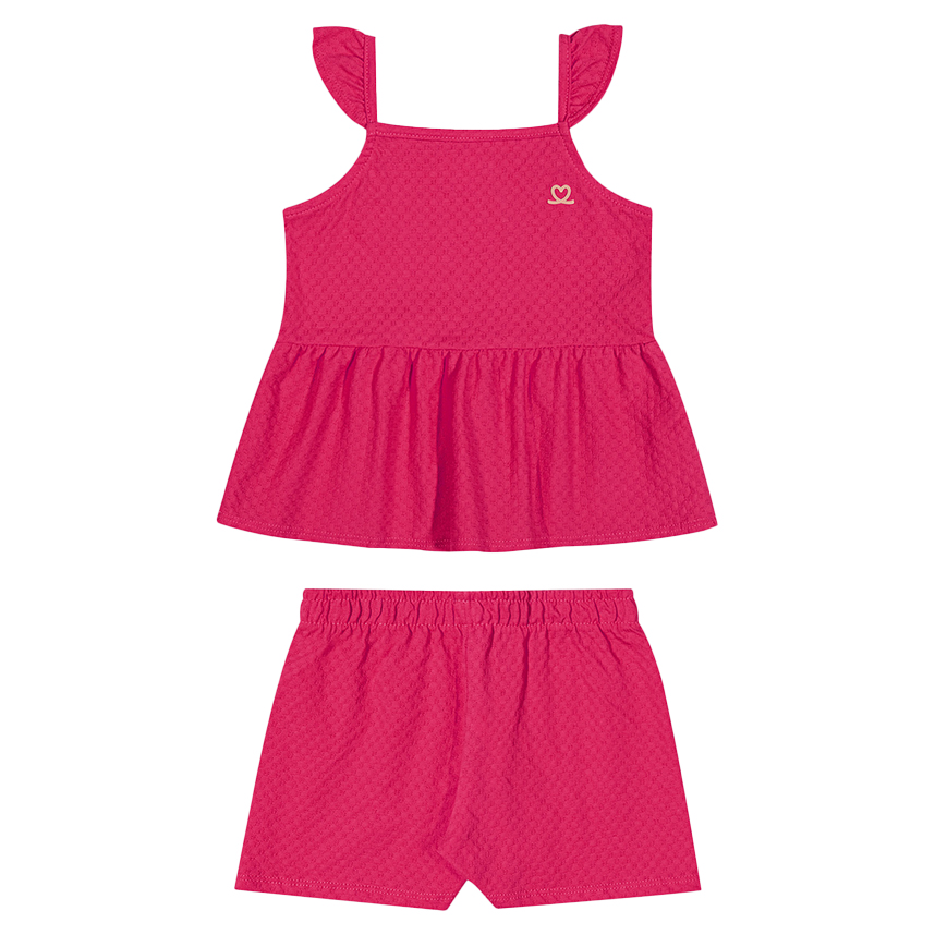 Conjunto Infantil Kely Kety Blusa Alcinha E Short Malha Hive