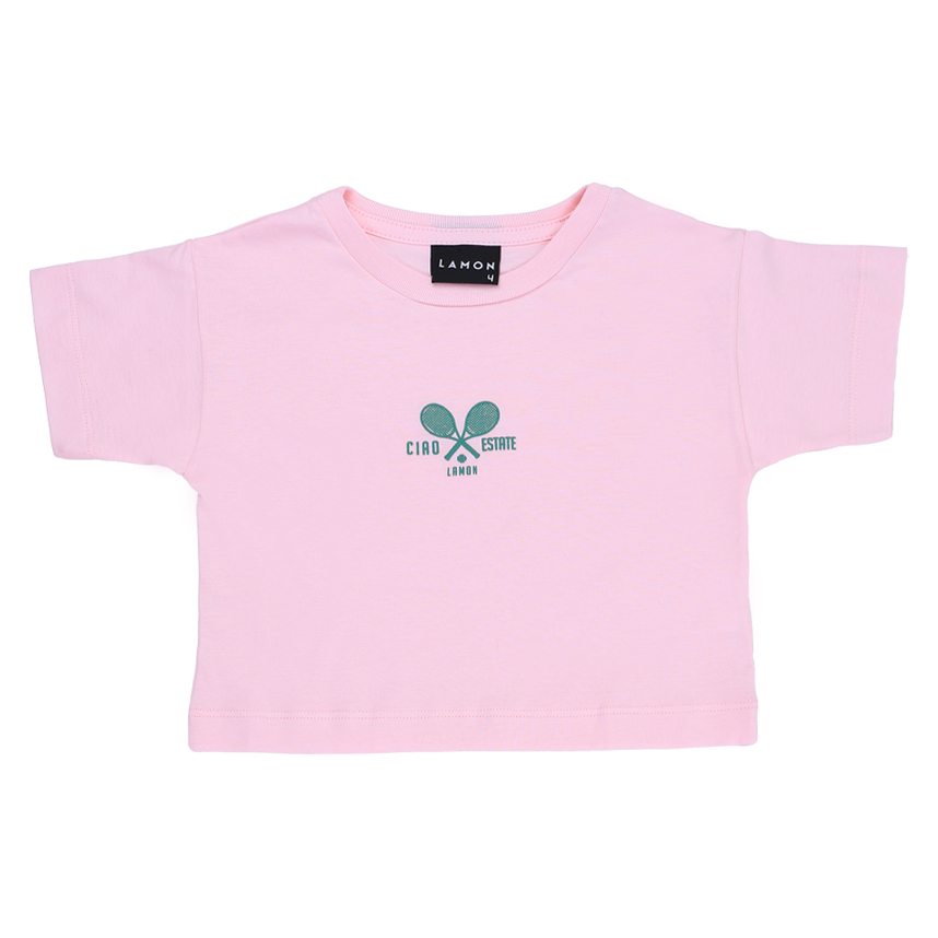 Conjunto Infantil Lamon Blusa Meia Malha E Short Saia College