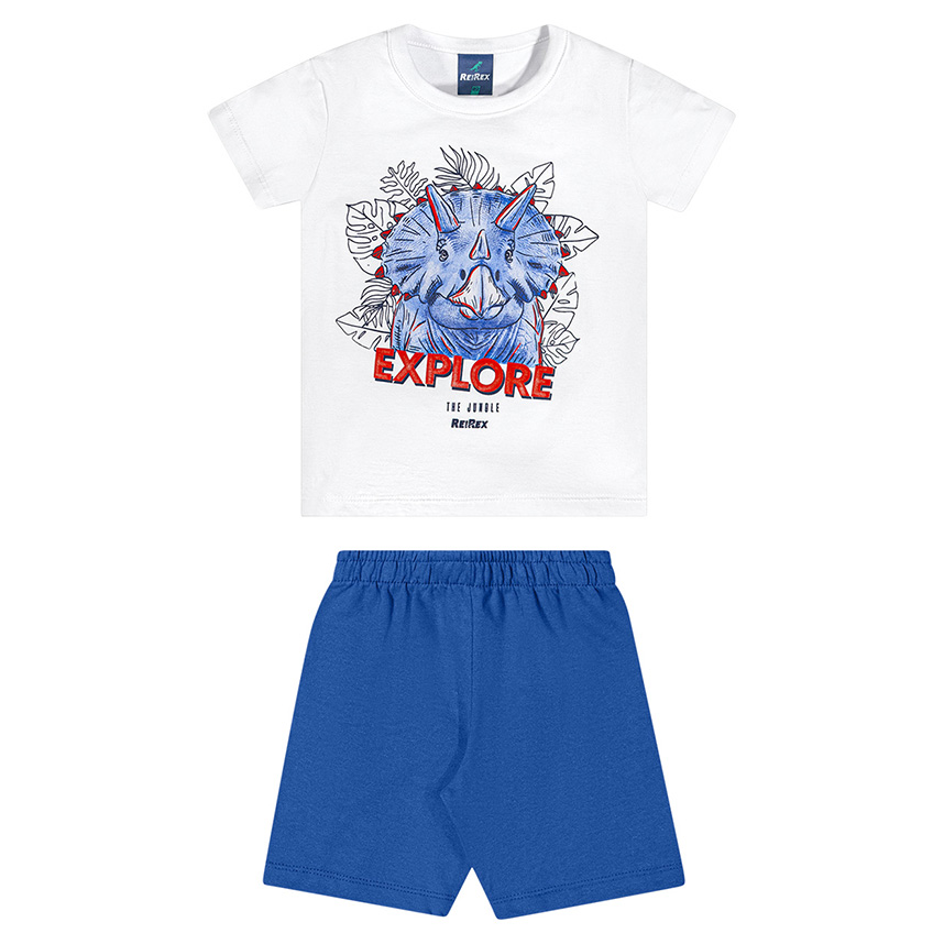 Conjunto Infantil Reirex Camiseta Manga Curta E Bermuda