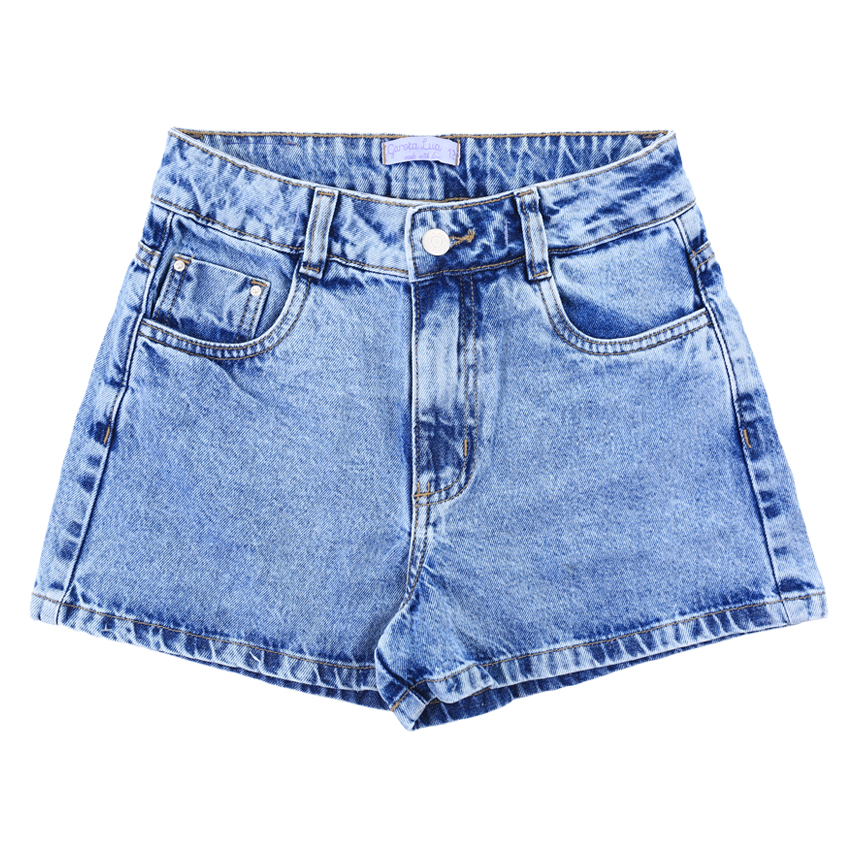 Short Jeans Juvenil Garota Lua Bolso Frontal