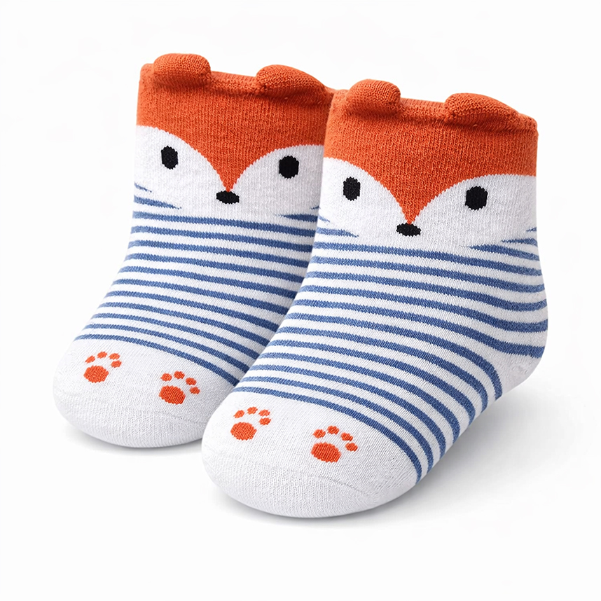 Meia Curta Bebê Lupo Detalhe Listras Com 03 Pares Meia Curta Bebê Lupo Detalhe Listras Com 03 Pares