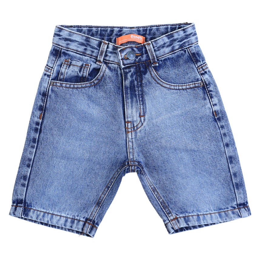 Bermuda Jeans Infantil Oznes Básica Marmorizada
