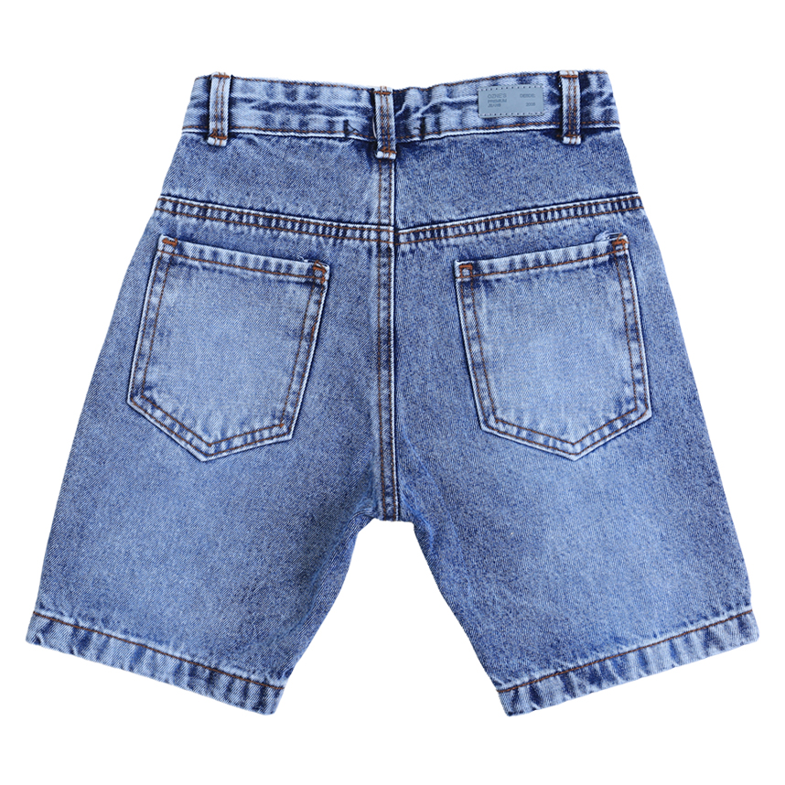Bermuda Jeans Infantil Oznes Básica Marmorizada