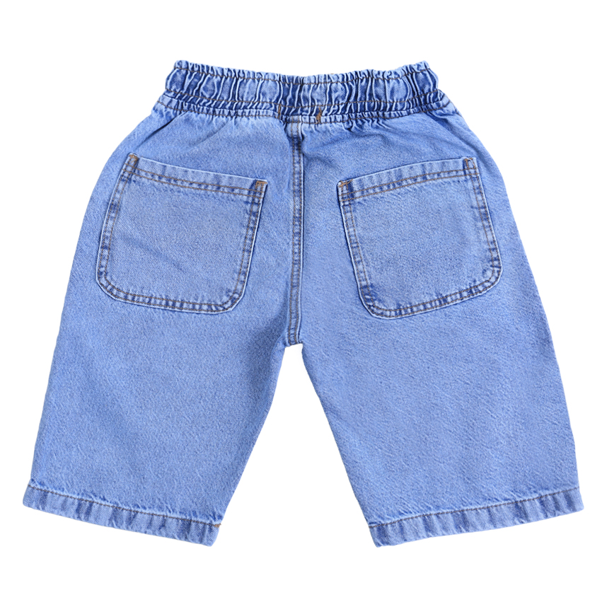 Bermuda Jeans Juvenil Oznes Detalhe Cadarço