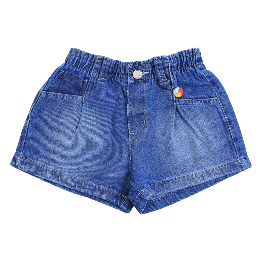 Short Jeans Infantil Oznes Used Detalhe Corrente