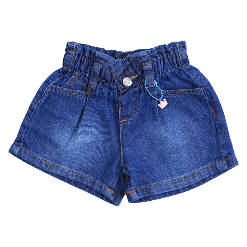 Short Jeans Infantil Oznes Used Detalhe Corrente