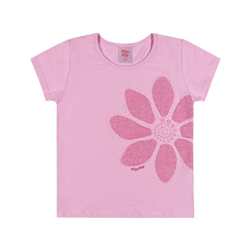 Blusa Infantil Kely Kety Estampa Flor Em Cotton Blusa Infantil Kely Kety Estampa Flor Em Cotton
